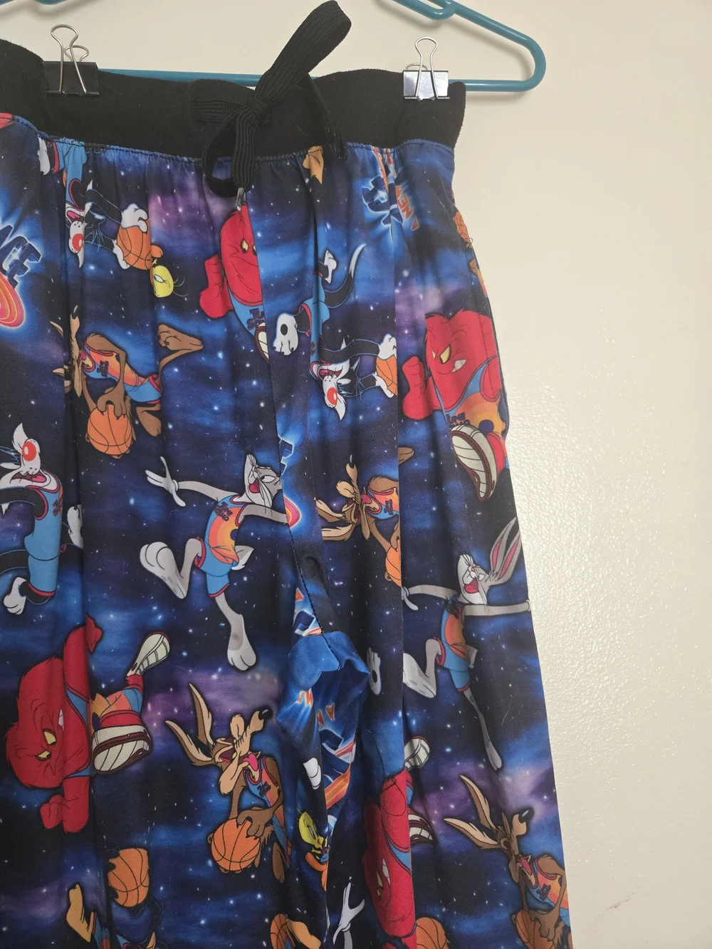 4/$15 Graphic Space Jam Jogger Pants Blue Vintage Women's Men's Sz L